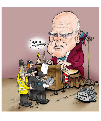 Caricature of Police Review Cover
